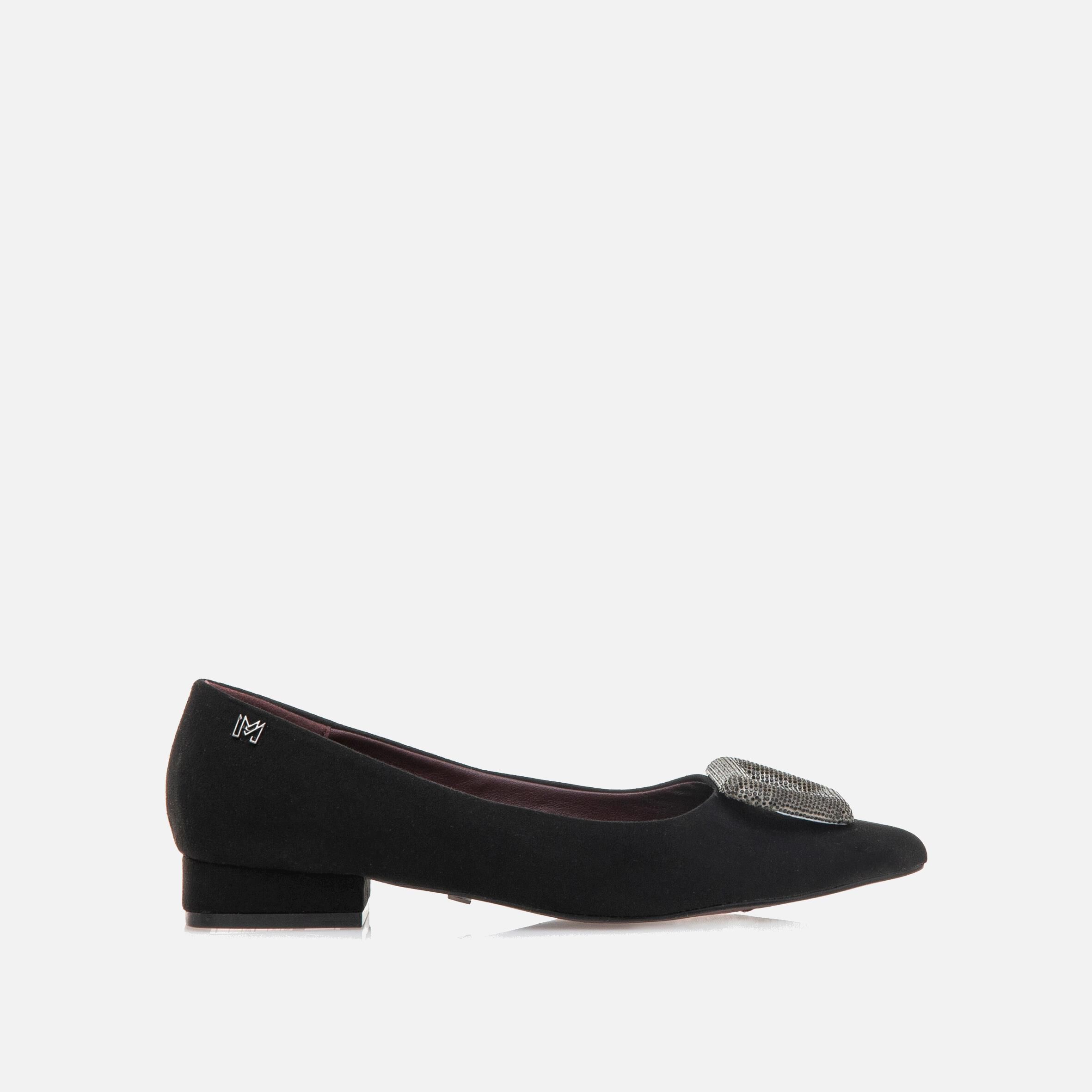 Chaussures plates noires femme clearance